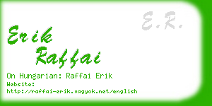 erik raffai business card